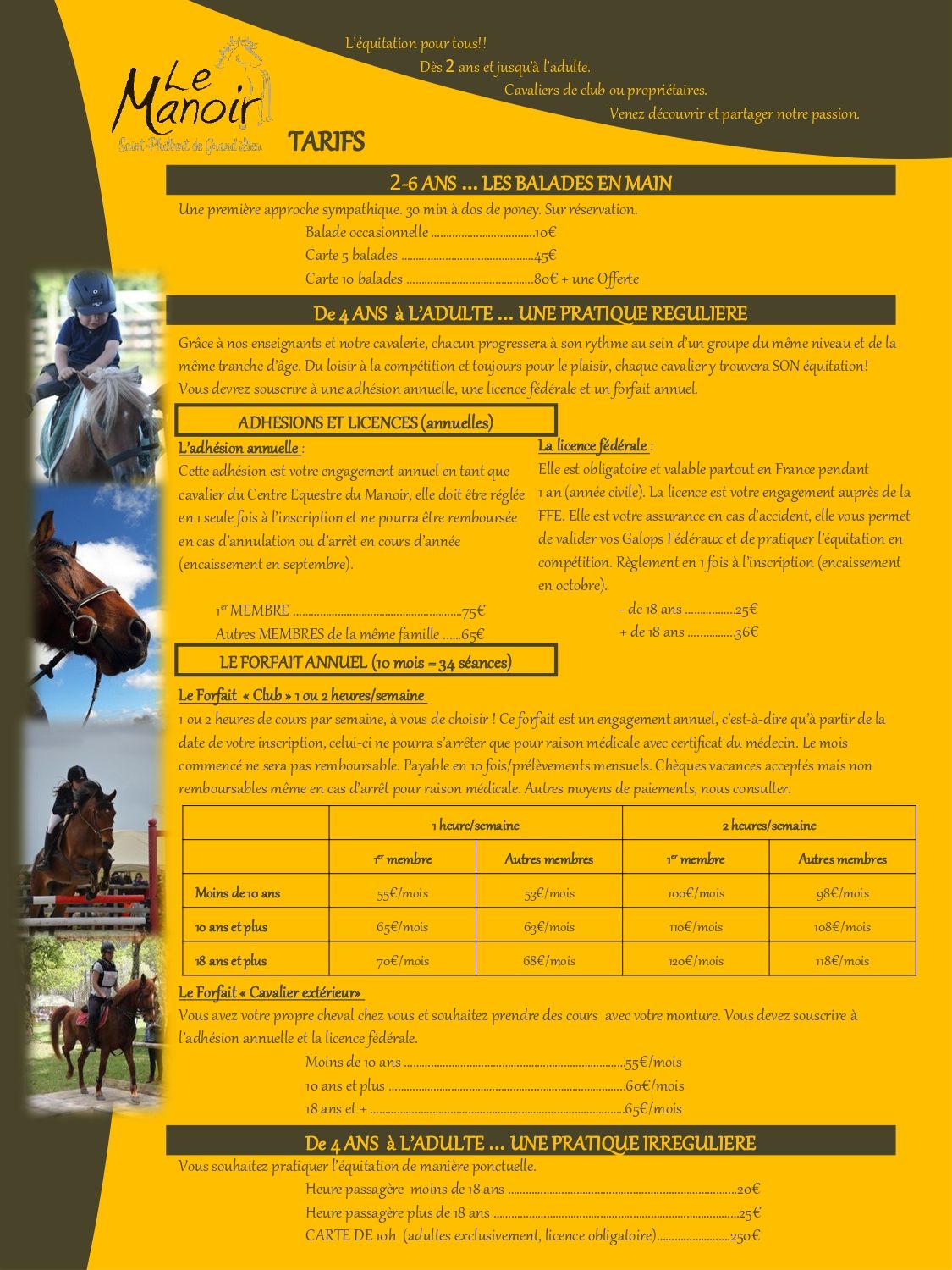 TARIFS page 1