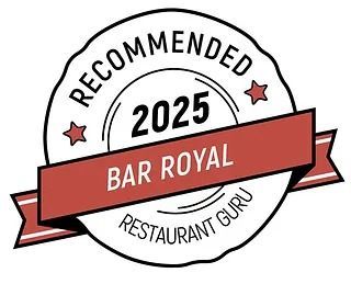 Un logotipo para un restaurante llamado Bar Royal Restaurant Guru.