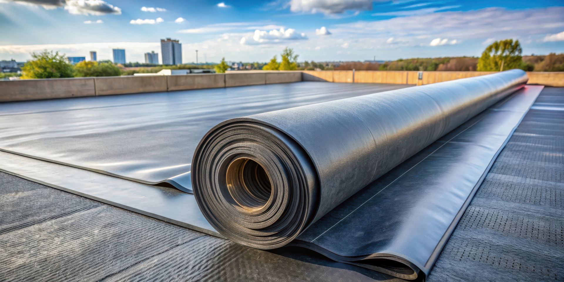 Un rouleau de membrane EPDM.
