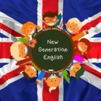 Un grupo de niños está de pie alrededor de una bandera británica.