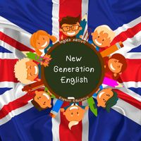 Un grupo de niños están parados en círculo frente a una bandera británica que dice 