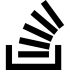 Logotipo de Stack Overflow: una caja negra con rectángulos negros en ángulo que aparentemente caen dentro de ella.