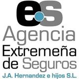 El logotipo de una empresa llamada agencia de seguros extremena