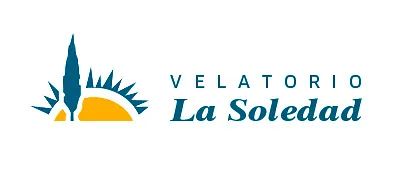 The logo for velatorio la soledad shows a sun and a tree.