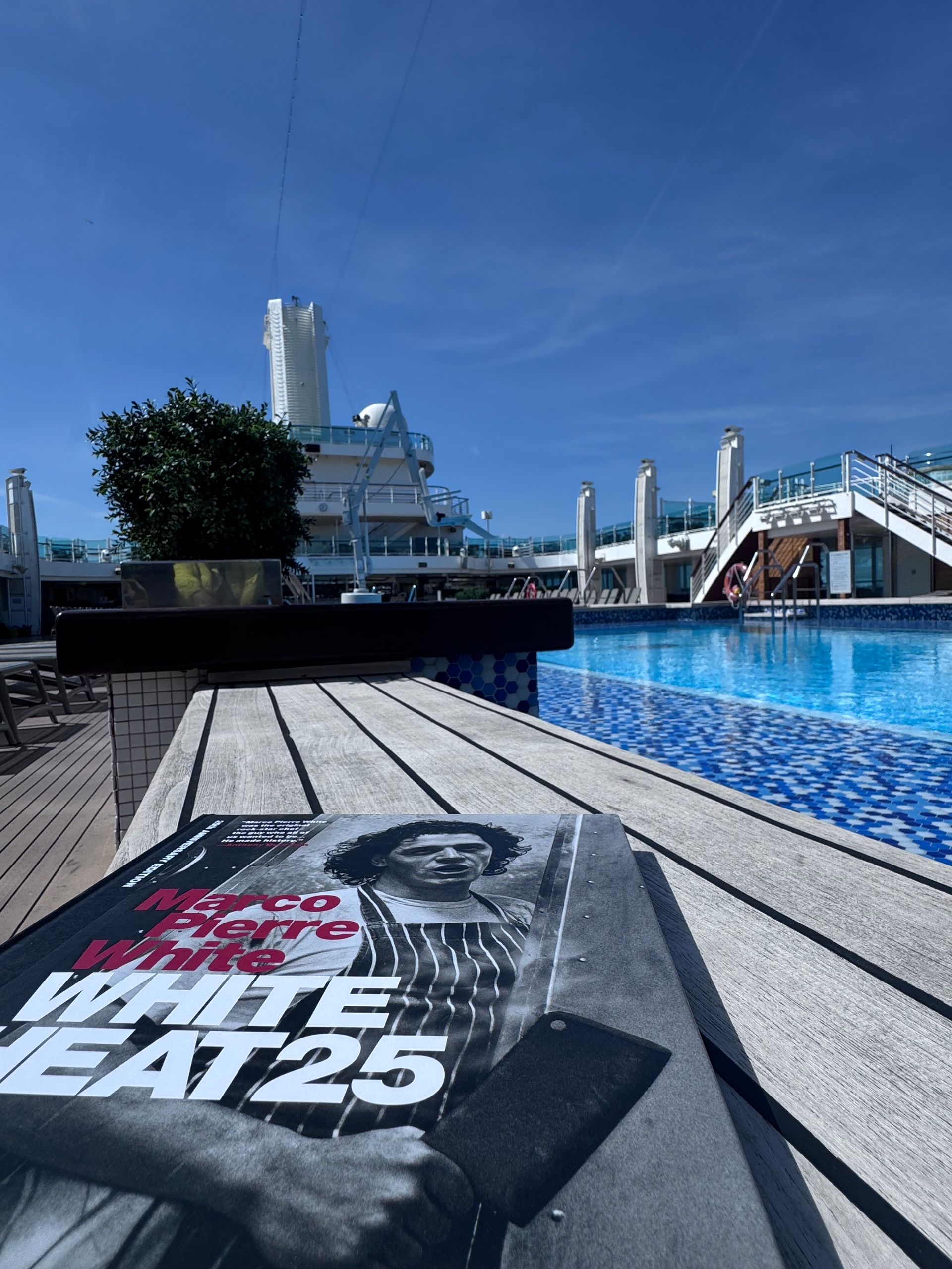 Marco Pierre White leading a cooking masterclass on P&O Cruises Britannia