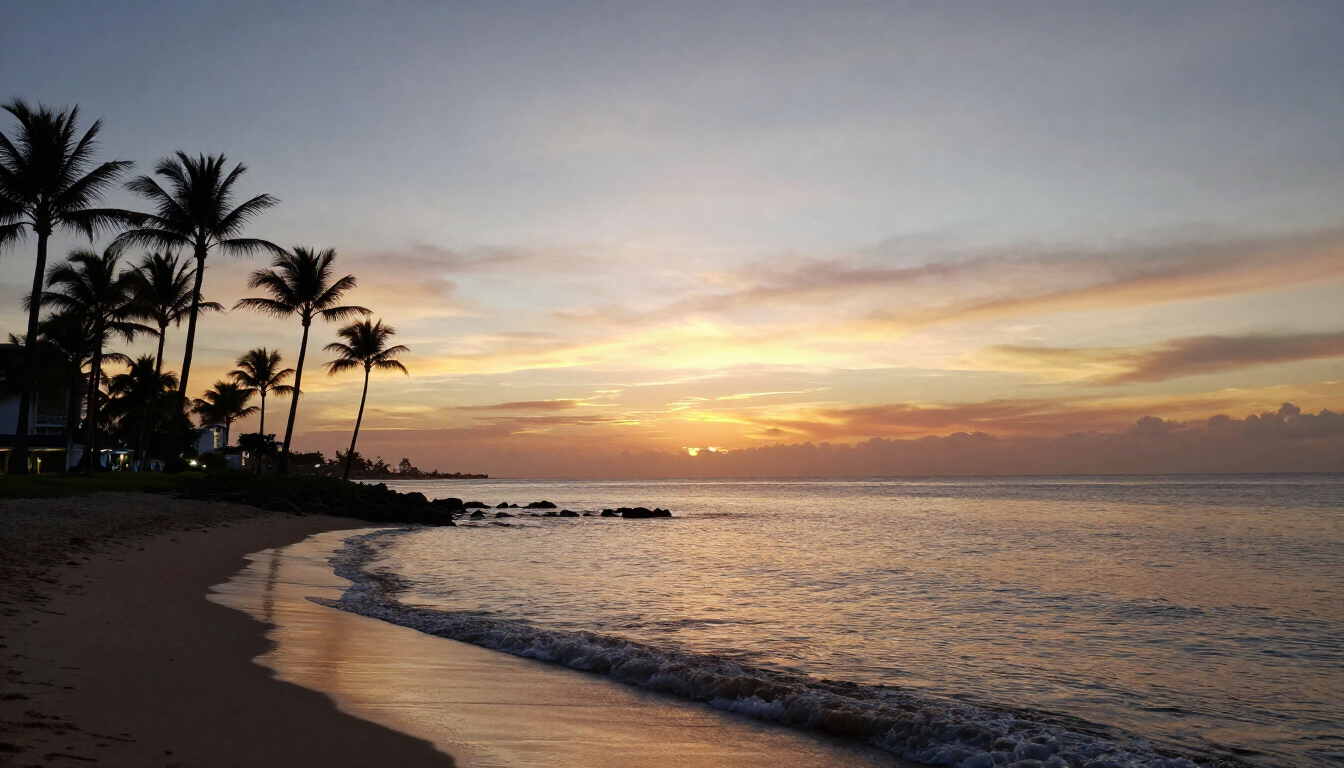 Sunset over Condado Beach