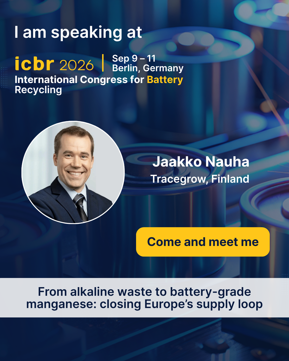 Jaakko Nauha presenting REDO-M at ICBR 2026 in Berlin