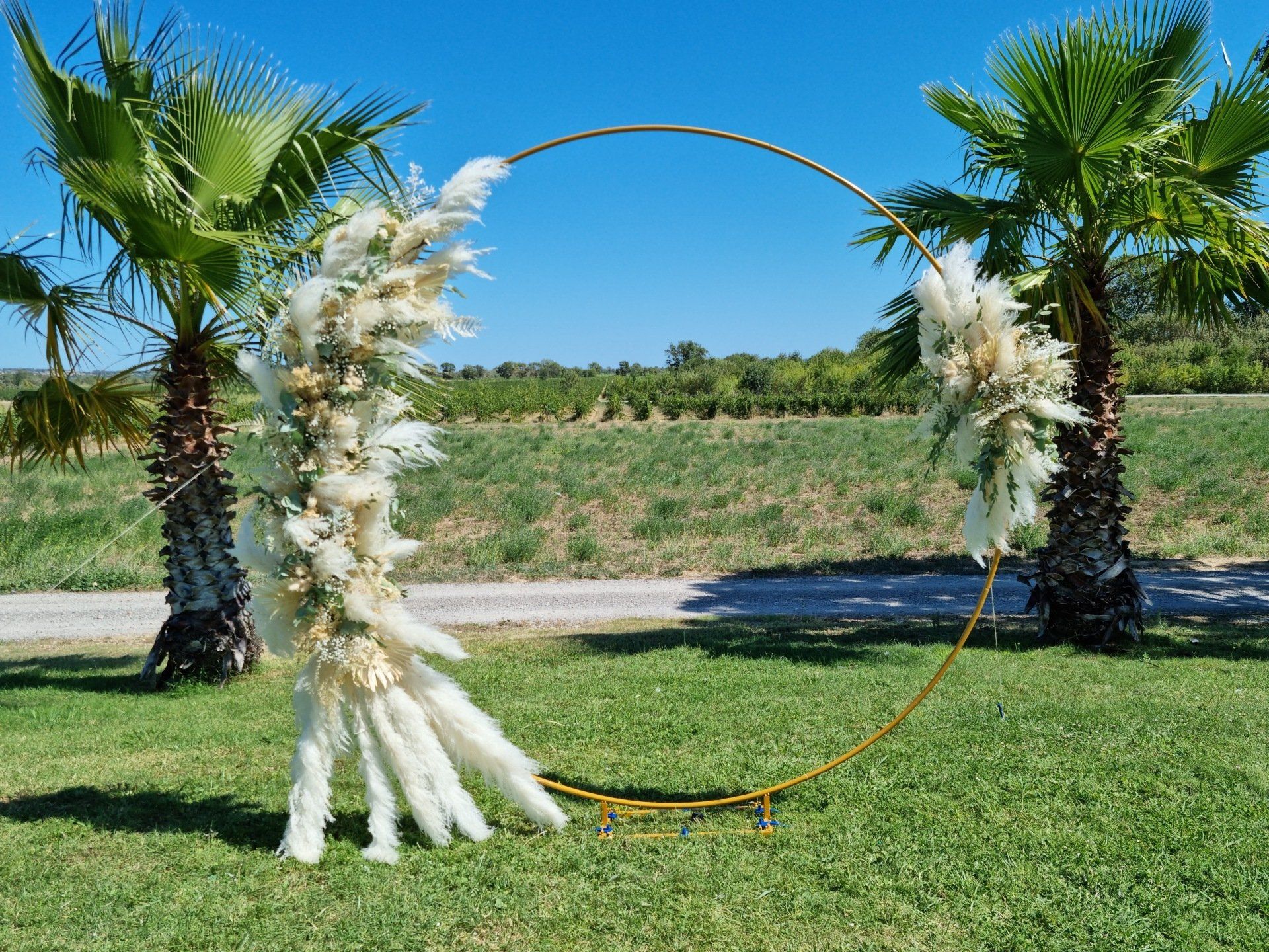 Décoration extérieure pour un mariage