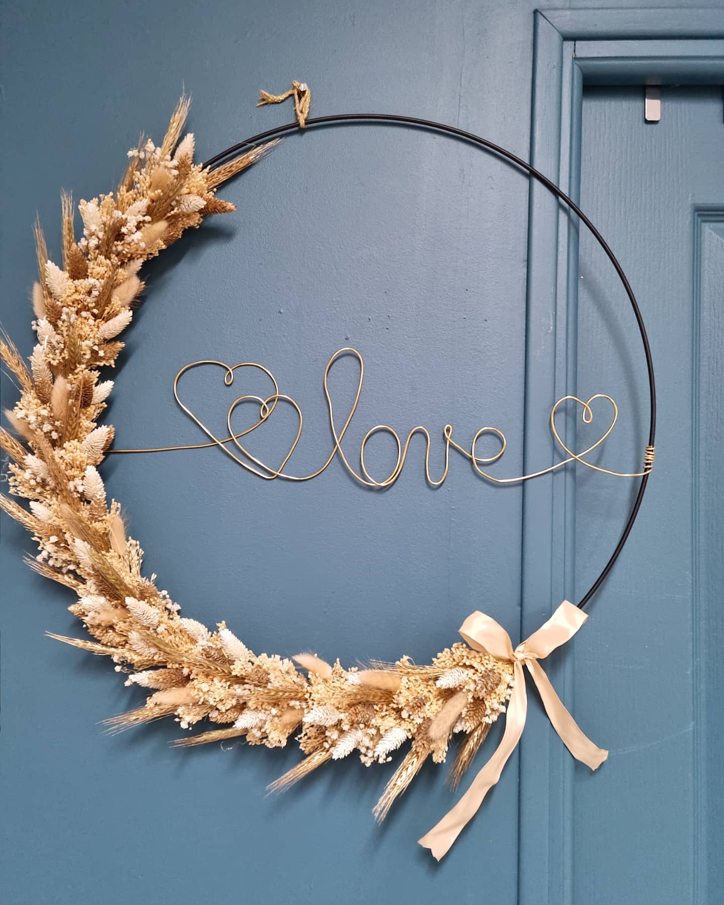 Couronne en fleurs séchées