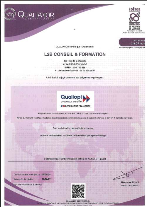 Certification Qualianor