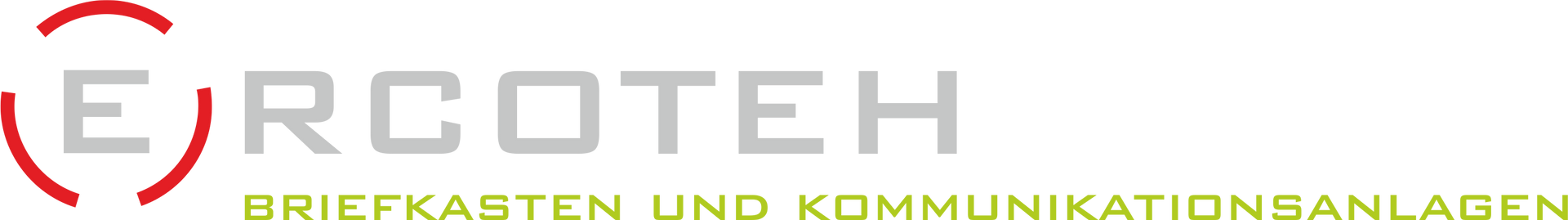 Das Wort Ercoteh steht auf weißem Hintergrund