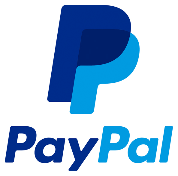 Ein blaues Paypal-Logo auf weißem Hintergrund