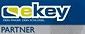 Ein blau-gelbes Logo für ein Unternehmen namens cskey