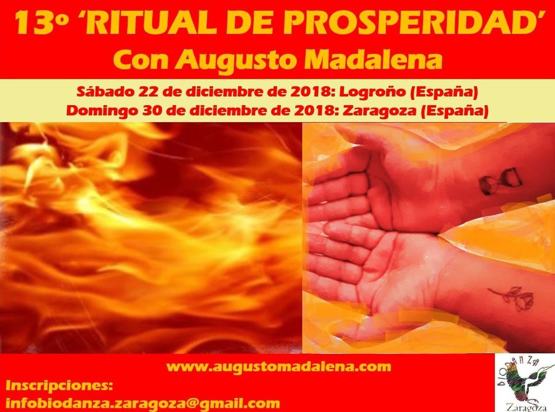Ritual de Prosperidad, con Augusto Madalena. 2018. 13ª edición. 