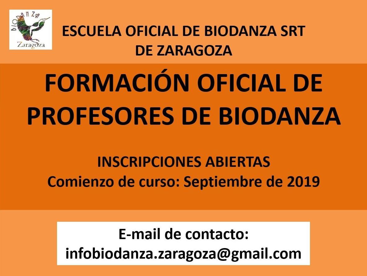 Nuevo ciclo de formación de facilitadores de Biodanza. Escuela Zaragoza 