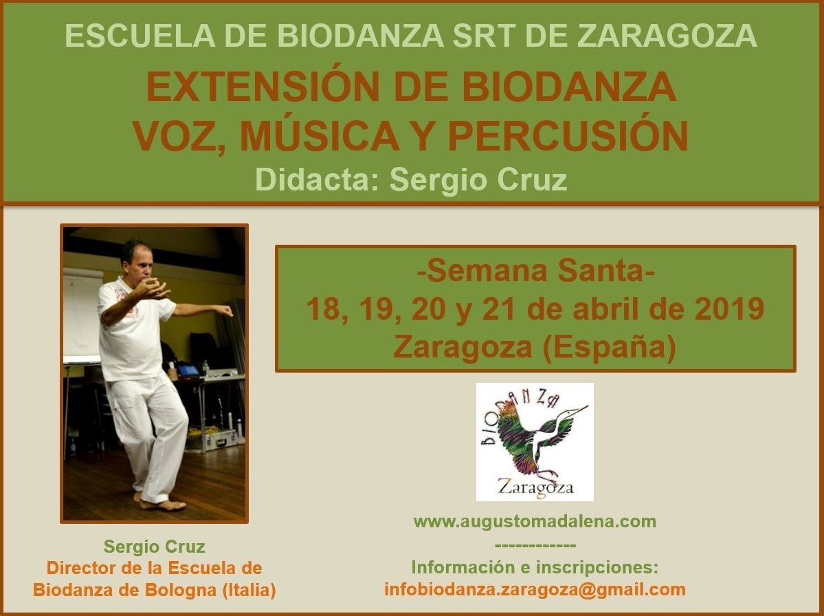 Extensión Biodanza Voz, Música y Percusión. Con Sergio Cruz.