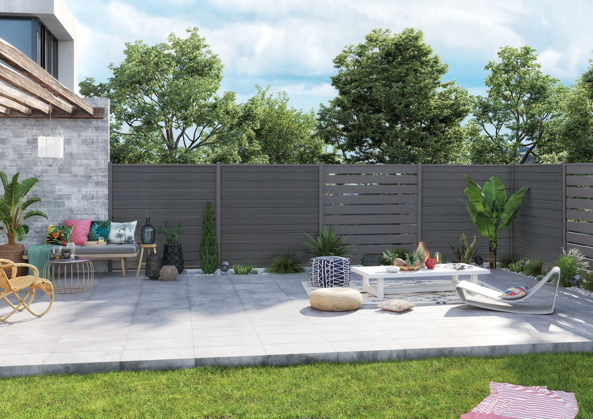 Clôture en composite