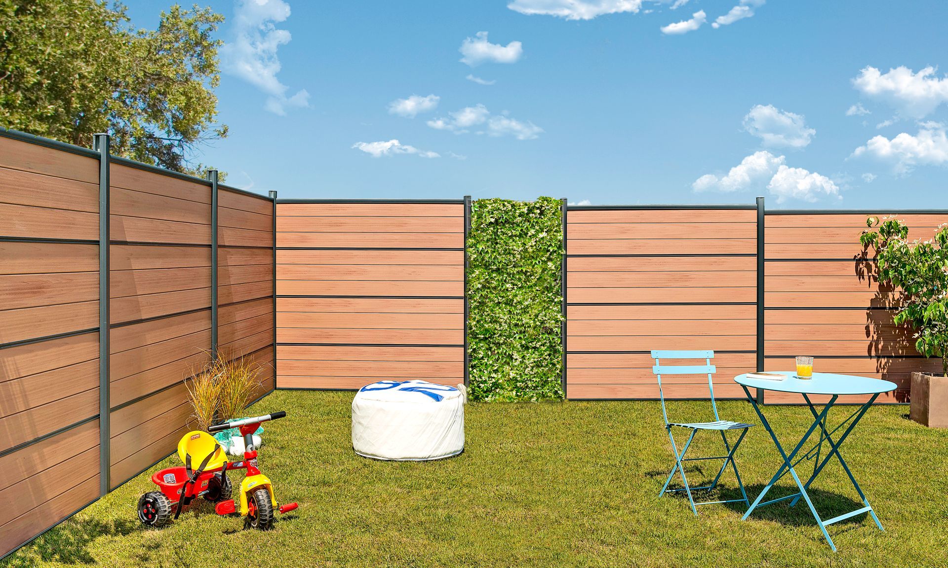 Clôture de jardin en bois