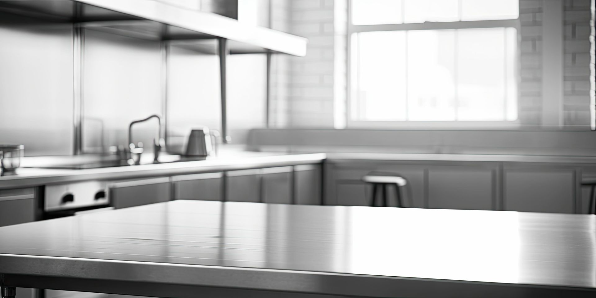 Cuisine avec éléments et meubles en inox