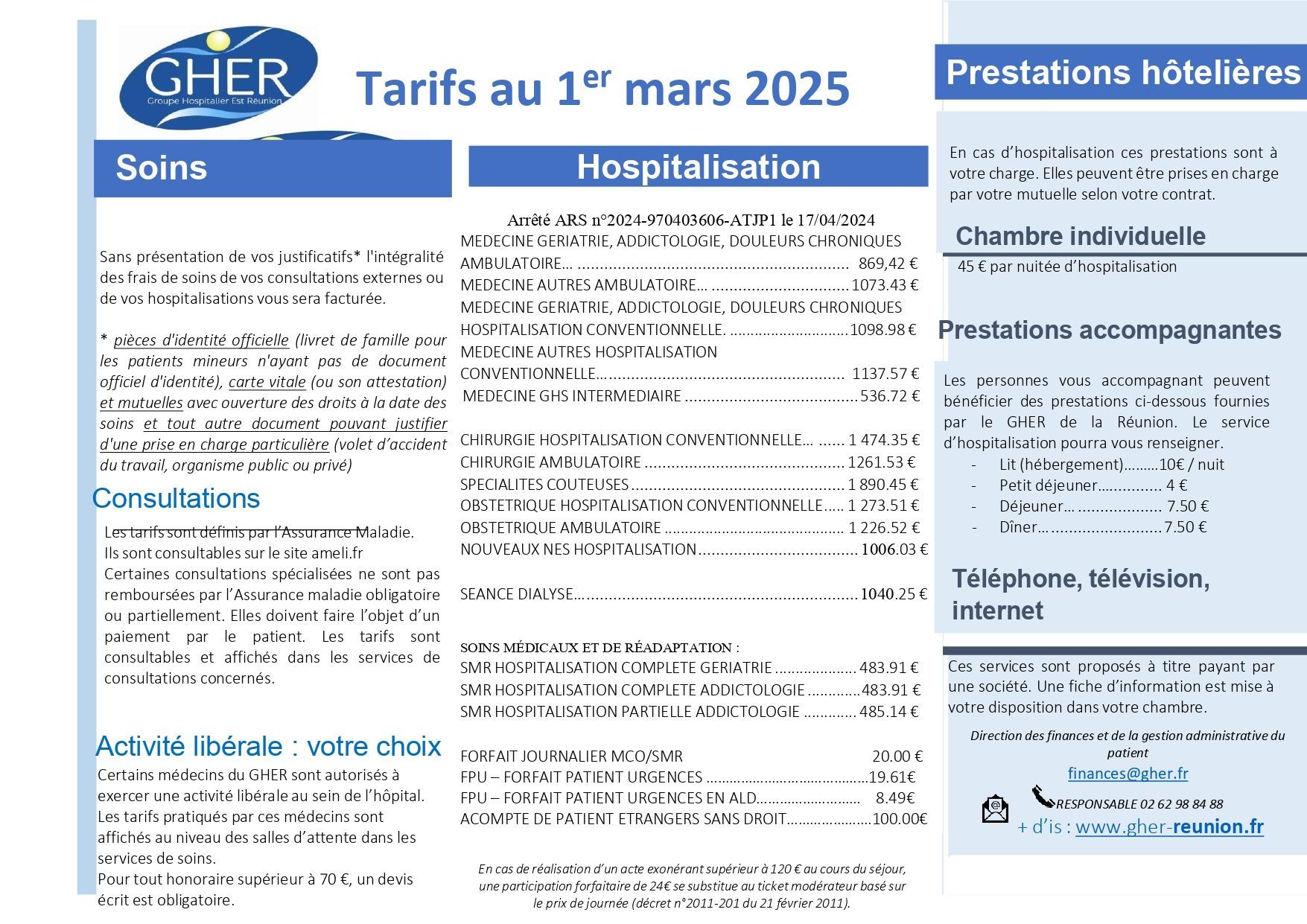 Broche tarifaire de l'hôpital