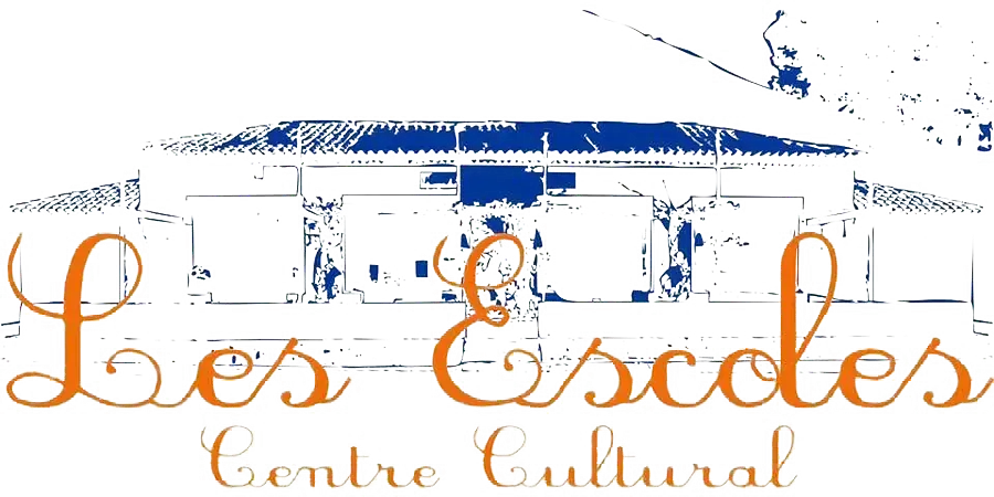 Un logotipo para les escoles centre cultural con un edificio al fondo.