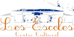 Un logotipo para les escoles centre cultural con un edificio al fondo.
