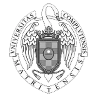 Un logotipo en blanco y negro para una universidad con un cisne y un escudo.