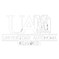 The logo for universidad autonoma de madrid is black and white.