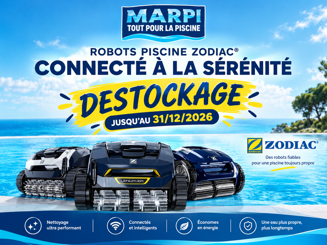 Visuel de publicité pour des robots de piscine