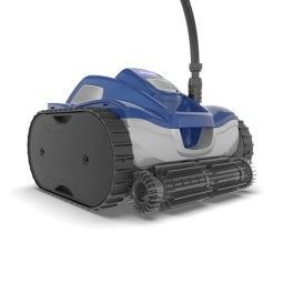 Robot de piscine bleu métallique