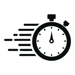 Chronomètre avec graduations de vitesse, indiquant les temps rapides.