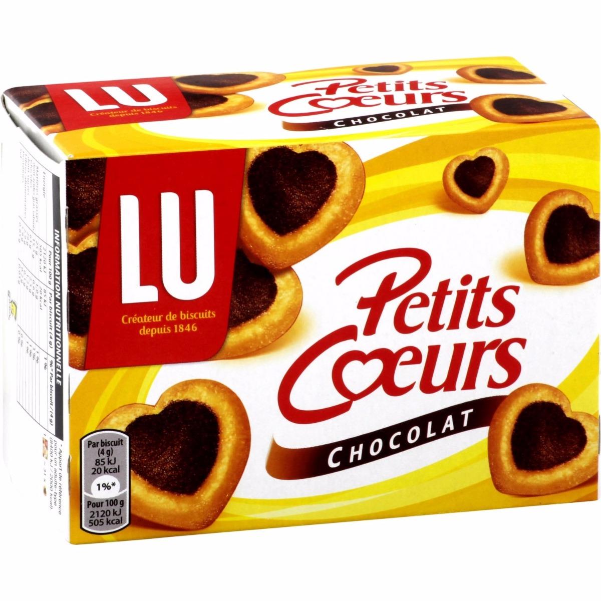 Biscuits feuilletés au chocolat petits cœurs