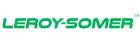 El logotipo de Leroy Somer es verde y blanco.