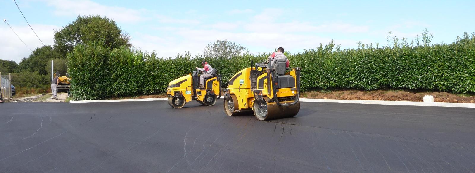 Mise en place de goudron