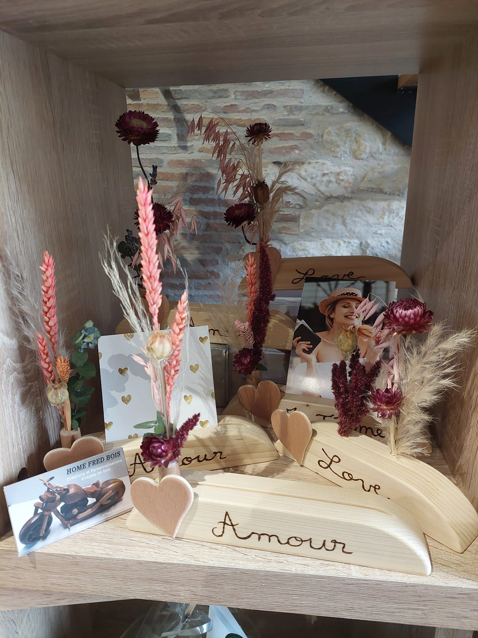 Décorations en fleurs séchées