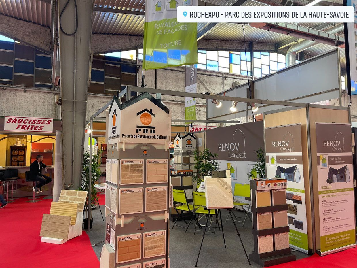 Stand d'exposition Rochexpo au parc des exposition de la Haute-Savoie