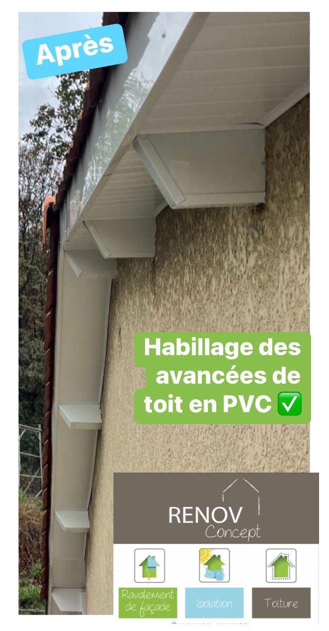 Habillage des avancées de toit en PVC