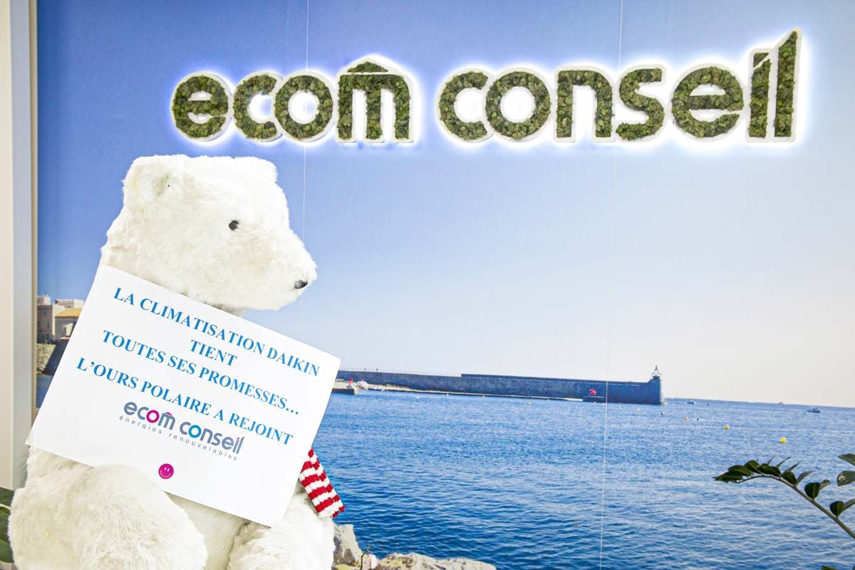 Panneau Ecom conseil avec ours poalire