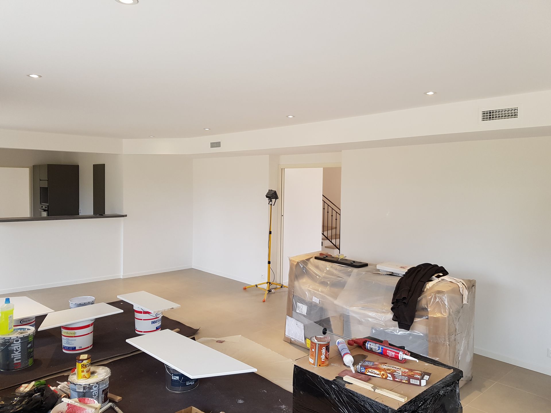 Travaux d'une pièce avec système Ribo