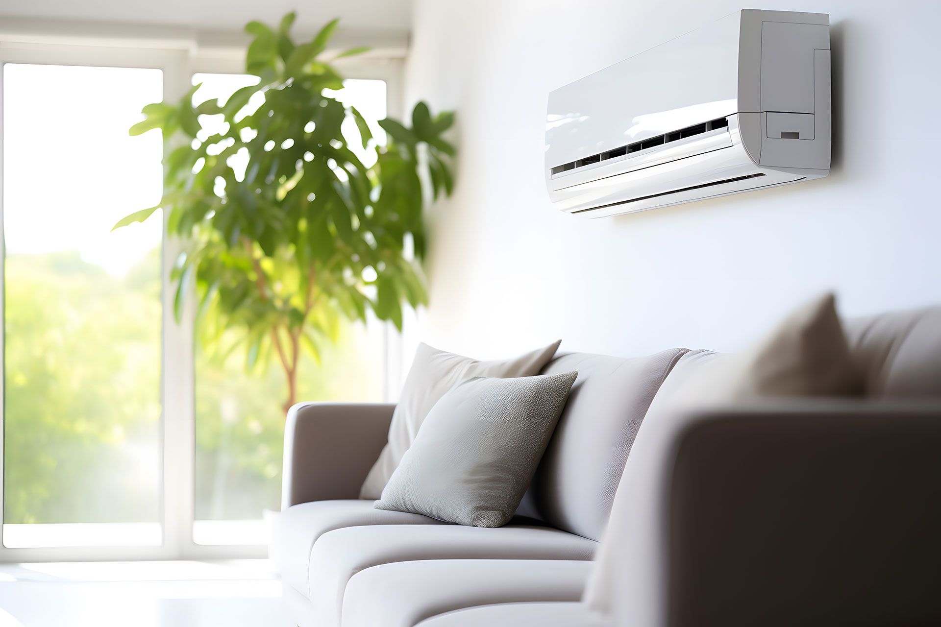 Canapé avec système de climatisation au-dessus