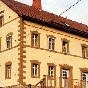 Mansarddach mit geschwungener Schleppgaube und dunklen Fenstern.