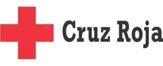 Icono de la cruz roja con las palabras “Cruz Roja” en texto negro.