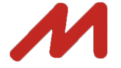 Logo der Mittag Maler-Fachwerkstatt, mit einem roten „M“ über einem Gitter und dem Namen in grauer Schrift.