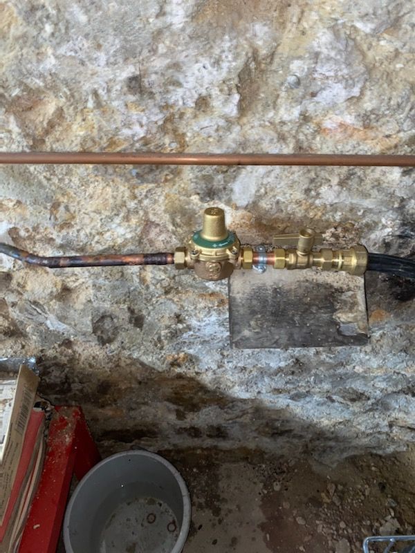 Une vanne d'arrivée d'eau