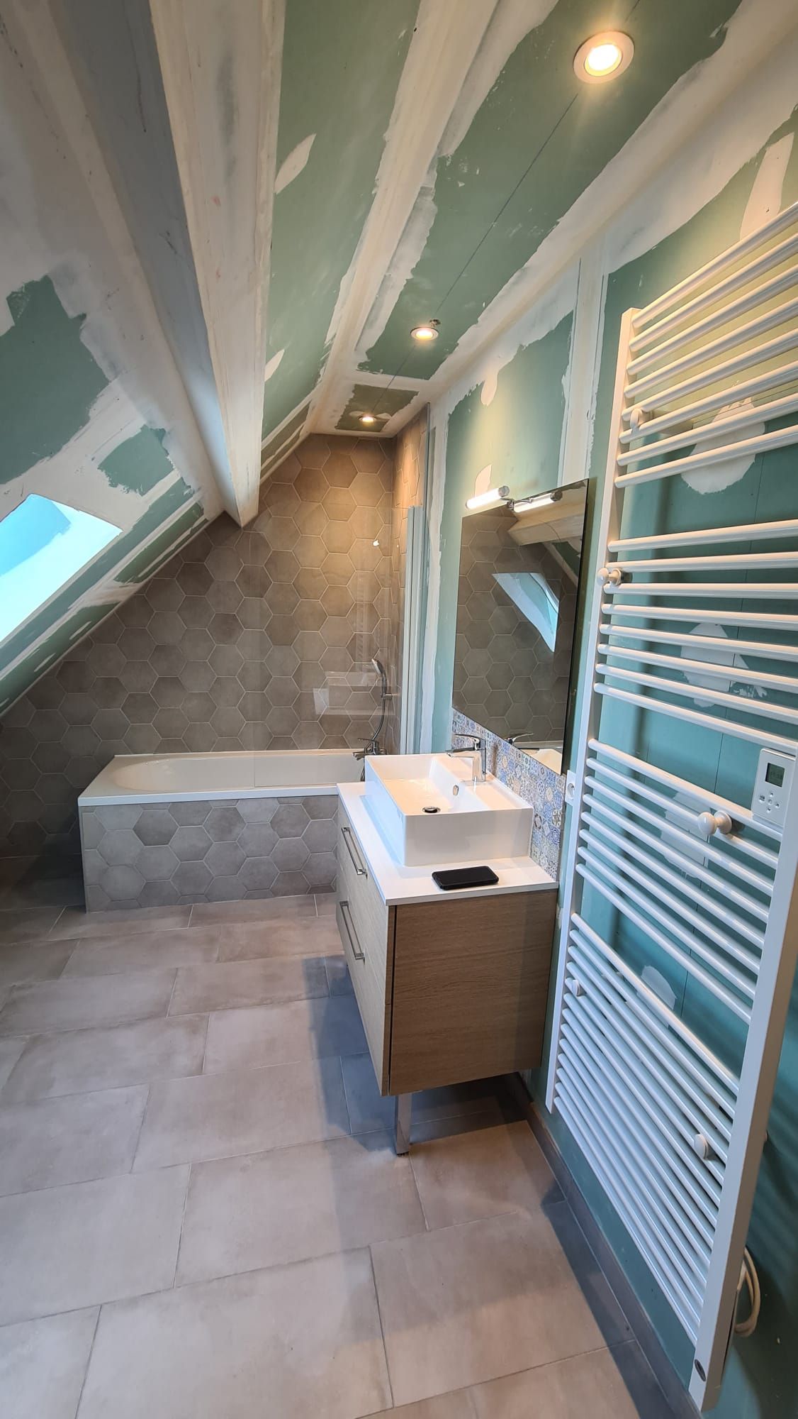 Rénovation de salle de bains en cours