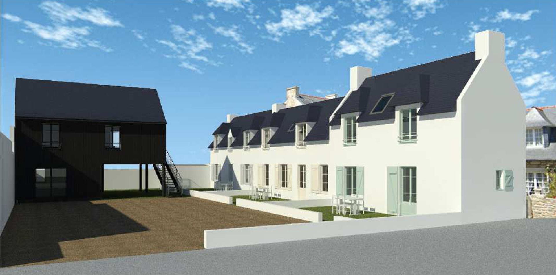 Étude 3D d'un ensemble de logements collectifs