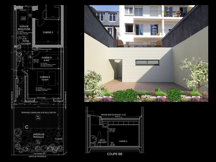 Plan d'architecte pour un institut