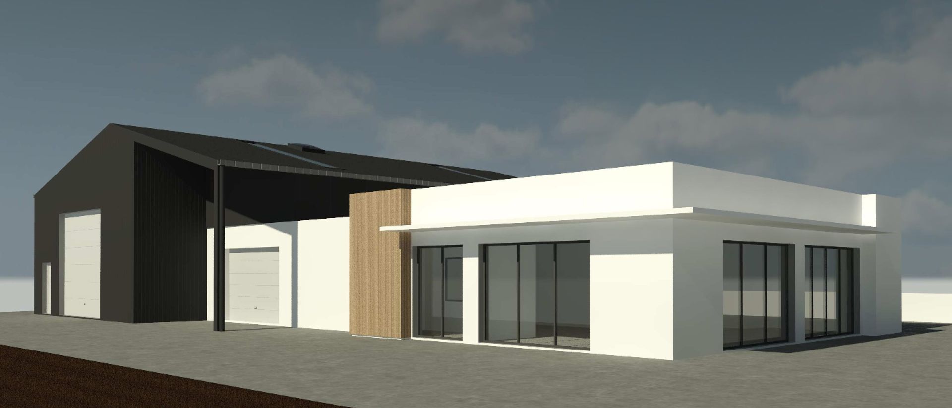 Rendu 3D pour un bâtiment industriel