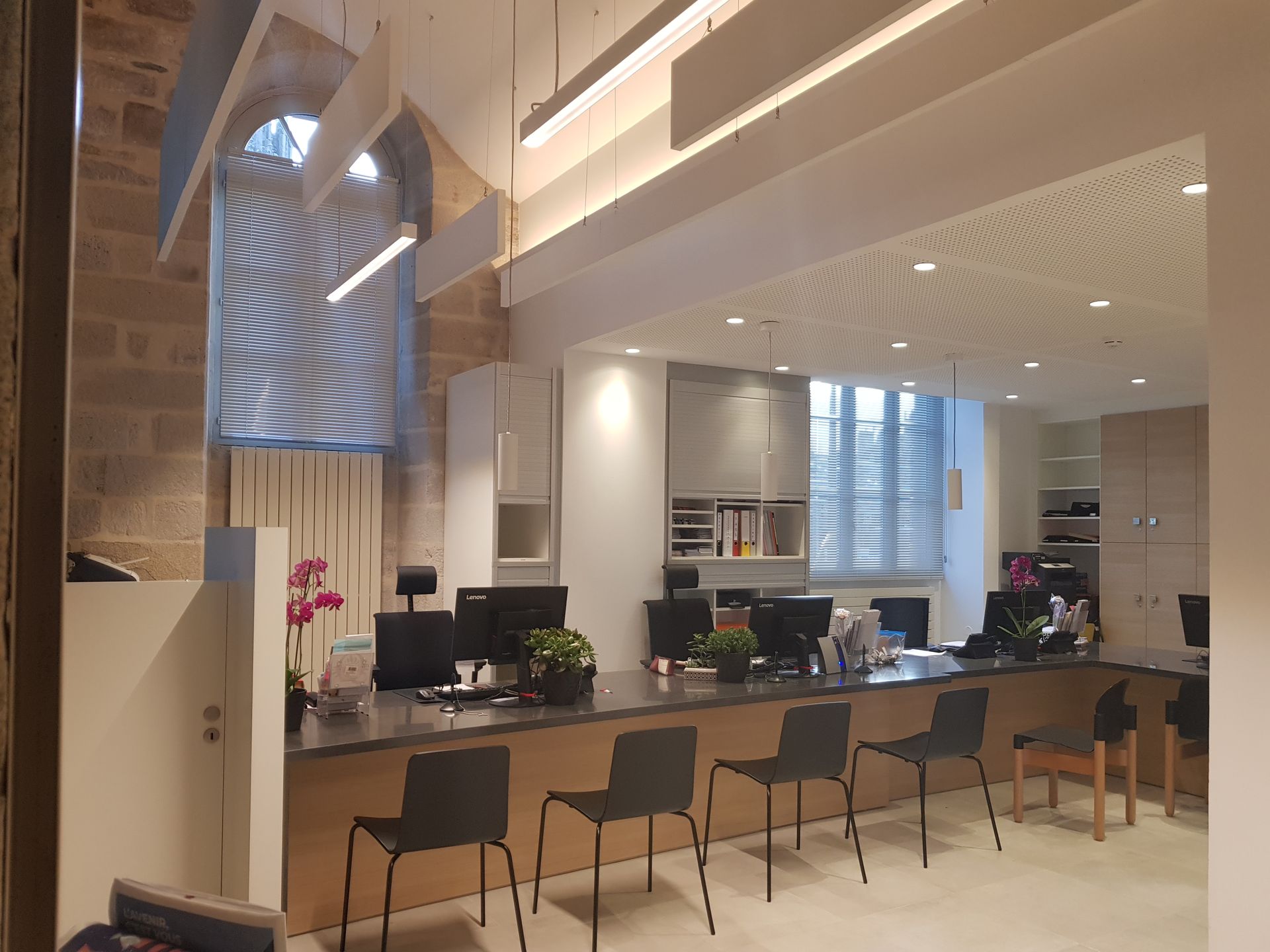 Aménagement d'un espace accueillant du public