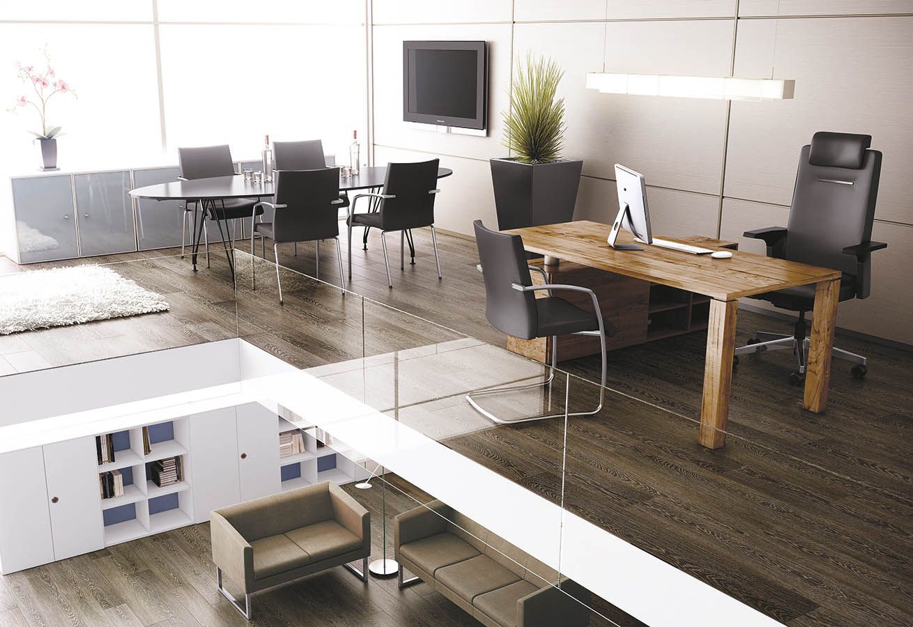 Open space sur 2 étages avec décor design